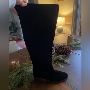 Gap Black Suede Knee High Boots